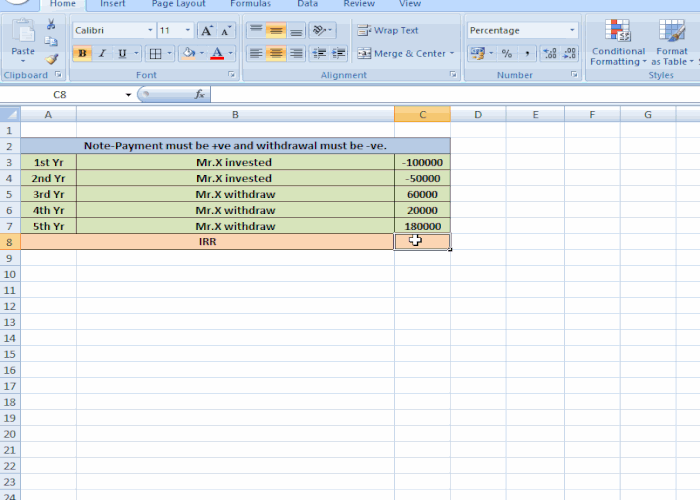 IRR Calculator