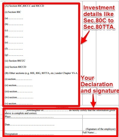 Form 12BB for Sec.80C
