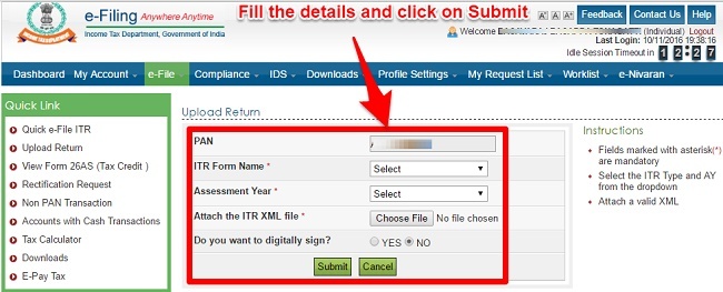e-Filing Upload Form 2