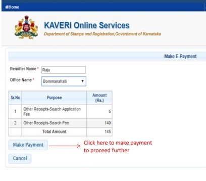 Encumbrance Certificate Online Payment