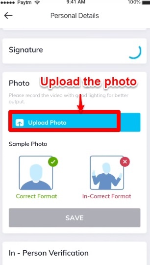 Mutual Fund KYC online Upload Photo