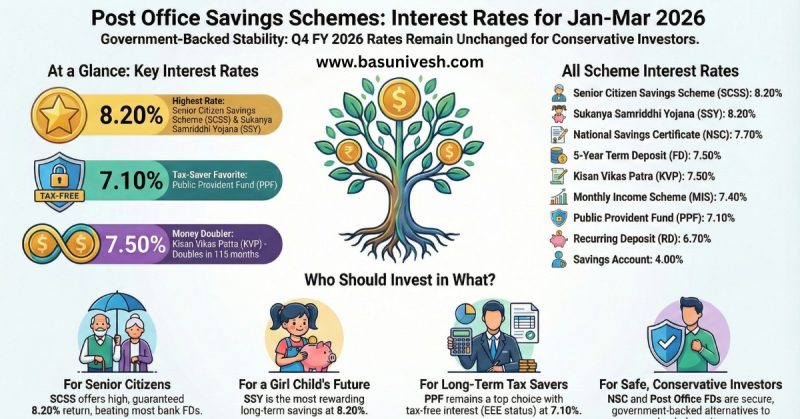 Latest Post Office Interest Rates for Small Savings Schemes Jan–Mar 2026 | Small Savings Schemes